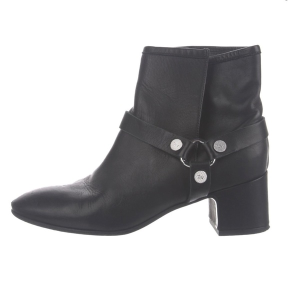 Zadig & Voltaire Trouble Ankle Harness Biker Boots in Black Women's Size 8 - Picture 1 of 8